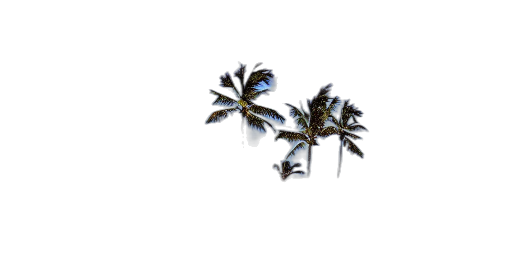 tree, hair, umbrella, crown, photorealistic, 3d render, concept art, vaporwave transparent PNG cut-out