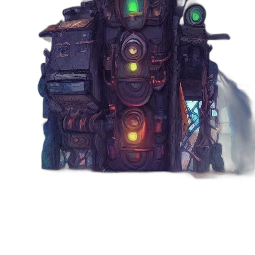 robot, weapon, staff, face transparent PNG cut-out