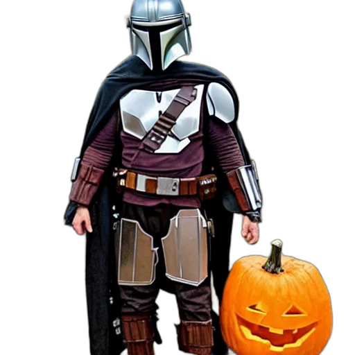 concept art, mandalorian, large, stuffed, mango, halloween, costume transparent PNG cut-out