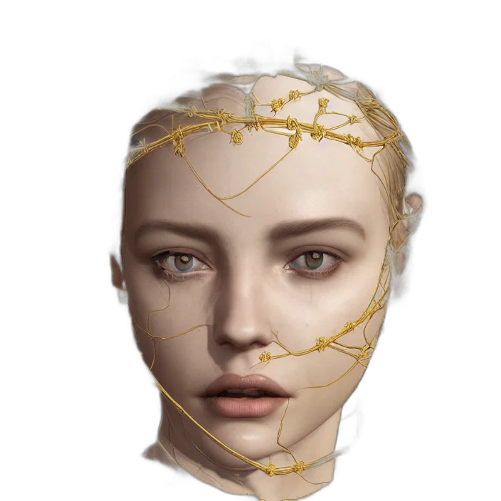 crown, mask, jewelry, face, 3d render, photorealistic, concept art, fantasy art transparent PNG cut-out