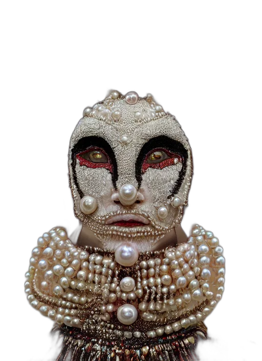 jewelry, mask, crown, face, 3d render, hyperrealism, detailed, textures transparent PNG cut-out