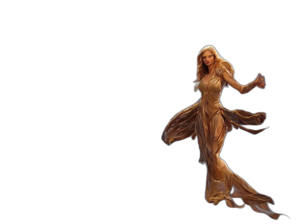 dress, hair, 3d render, concept art, fantasy art, photorealistic, earth tones, beautiful transparent PNG cut-out