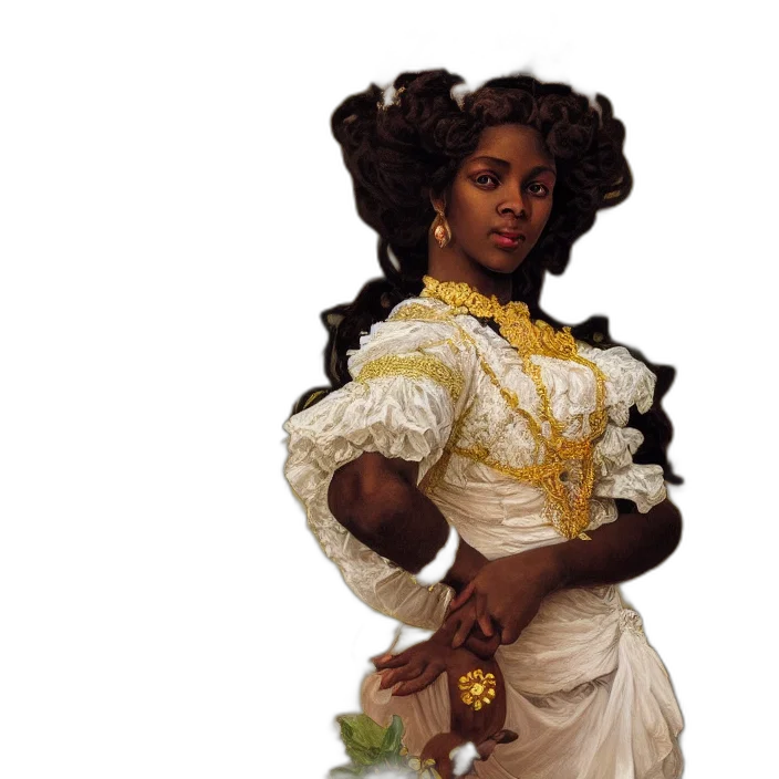 dress, crown, concept art, photorealistic transparent PNG cut-out
