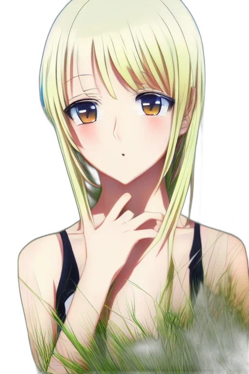 dress, face, staff, flower, anime, cartoon, pixel art, photorealistic transparent PNG cut-out
