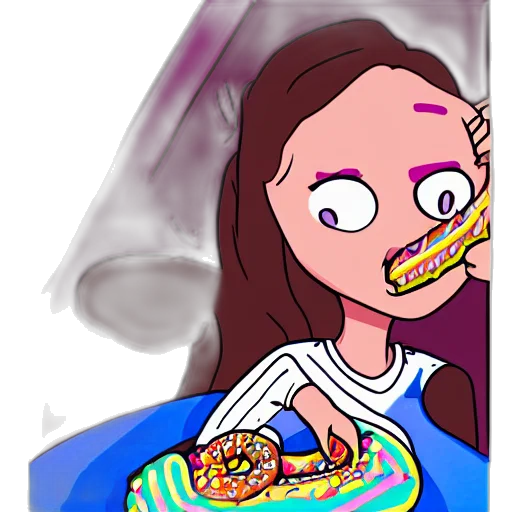 food, creature, cartoon, pixel art transparent PNG cut-out