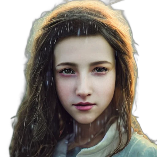 face, dragon, hair, jacket, photorealistic, fantasy art, concept art, oil painting transparent PNG cut-out