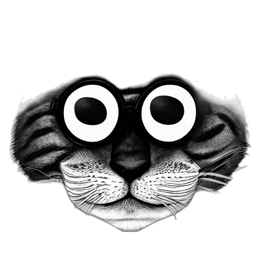 animal, mask, face, creature, cartoon, photorealistic, pencil sketch, comic book art transparent PNG cut-out