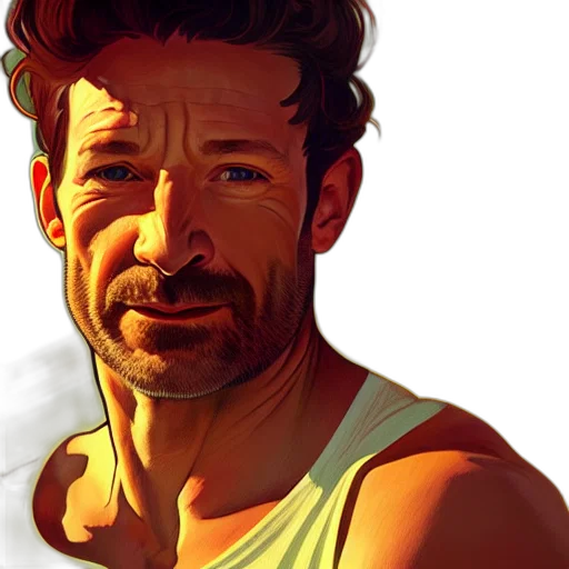 face, photorealistic, comic book art, concept art transparent PNG cut-out