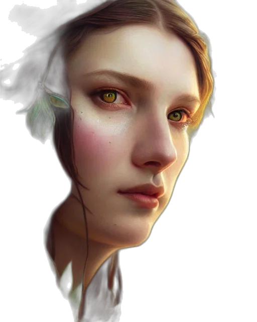 face, crown, mask, flower transparent PNG cut-out