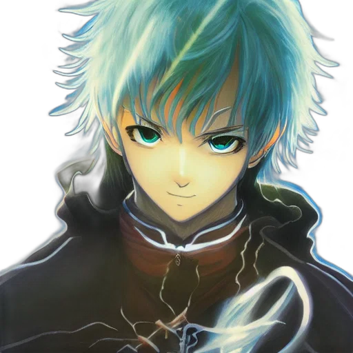 staff, face, sword, jacket transparent PNG cut-out
