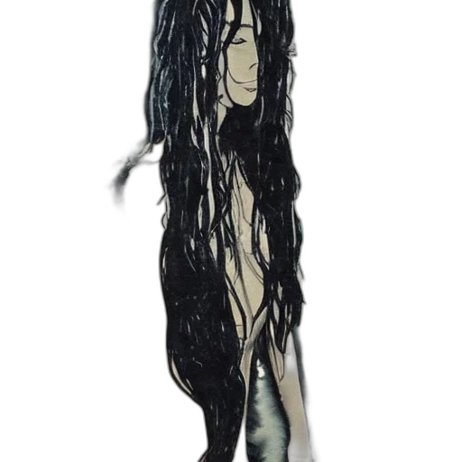 hair, dress, creature, mask transparent PNG cut-out