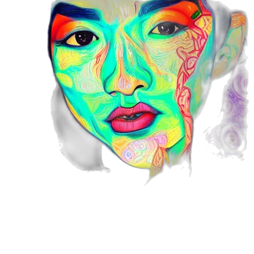 mask, face, creature, watercolor transparent PNG cut-out