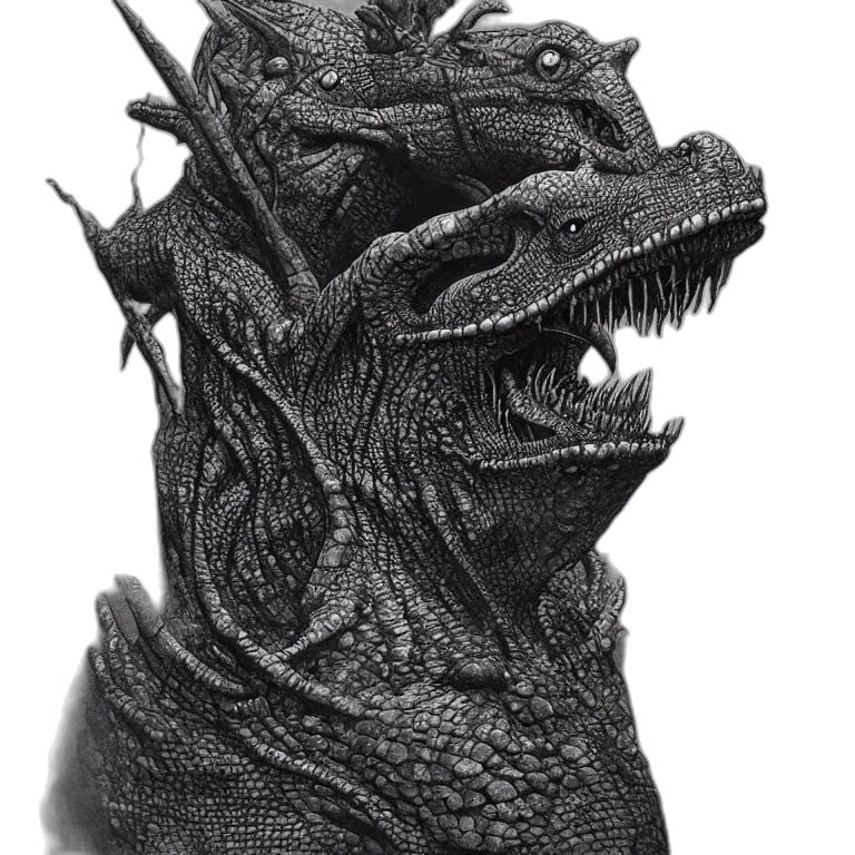 dragon, creature, animal, crown, photorealistic, concept art, 3d render, fantasy art transparent PNG cut-out