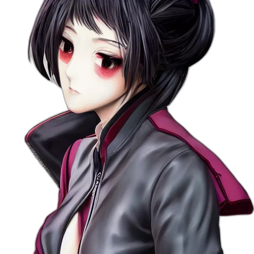 jacket, staff, face, mask, anime, concept art, fantasy art, pixel art transparent PNG cut-out