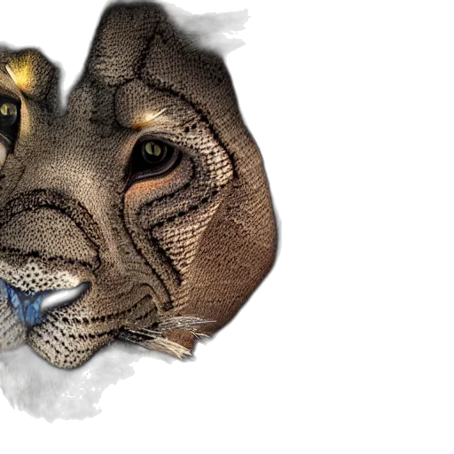 mask, animal, face, photorealistic transparent PNG cut-out