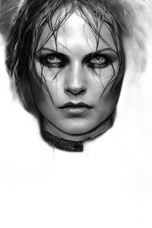 face, mask, hair, jacket, photorealistic, pencil sketch, comic book art, concept art transparent PNG cut-out