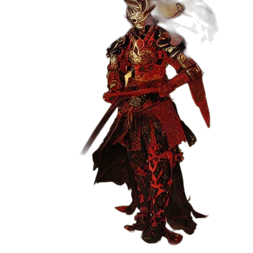 staff, mask, dragon, concept art, fantasy art, 3d render, pixel art, red transparent PNG cut-out