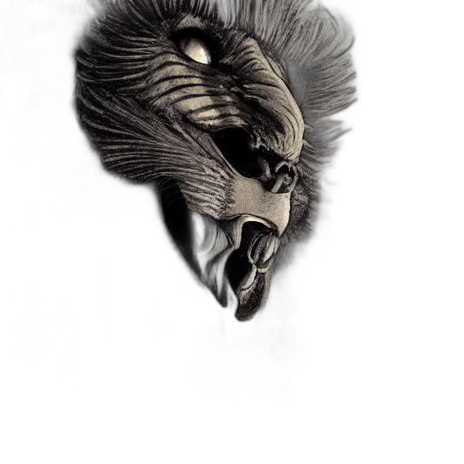 mask, hair, dragon, creature transparent PNG cut-out