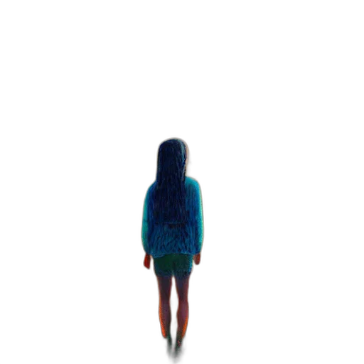 dress, jacket, hair, creature transparent PNG cut-out