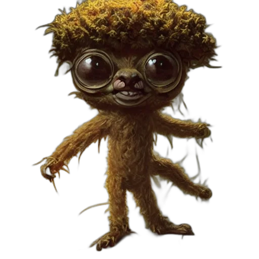 creature, animal, hair, staff transparent PNG cut-out
