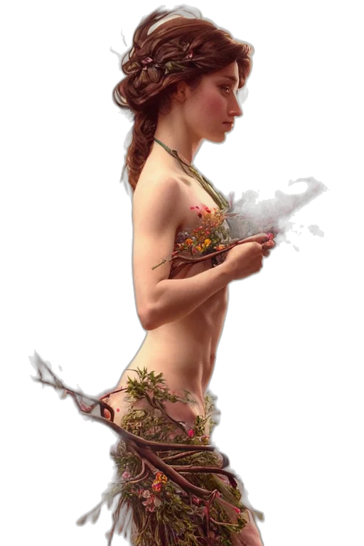 dragon, sword, dress, staff transparent PNG cut-out