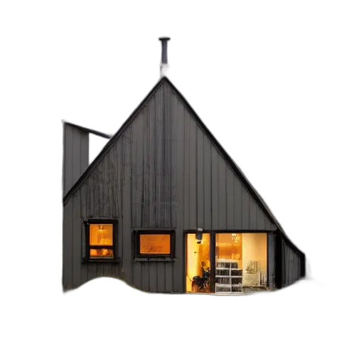 building, 3d render, cozy, hygge transparent PNG cut-out