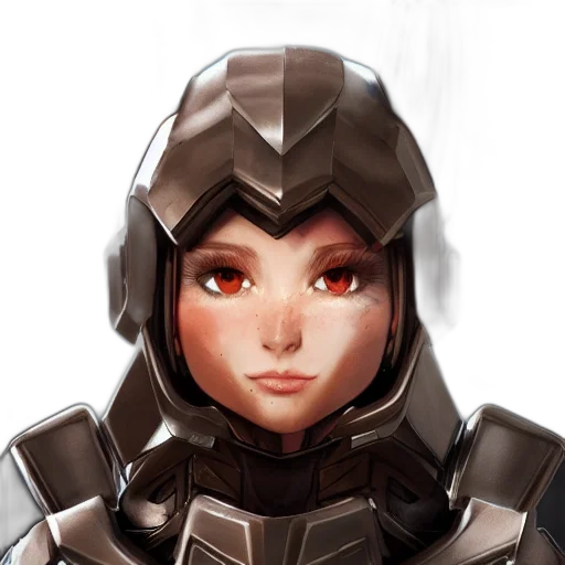 face, robot, mask, weapon, concept art, fantasy art, pixel art, 3d render transparent PNG cut-out