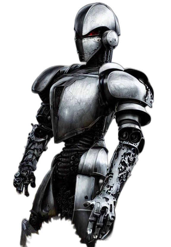 robot, sword, weapon, concept art transparent PNG cut-out