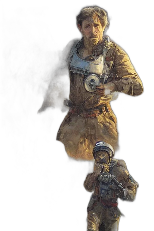 weapon, robot, staff, face transparent PNG cut-out