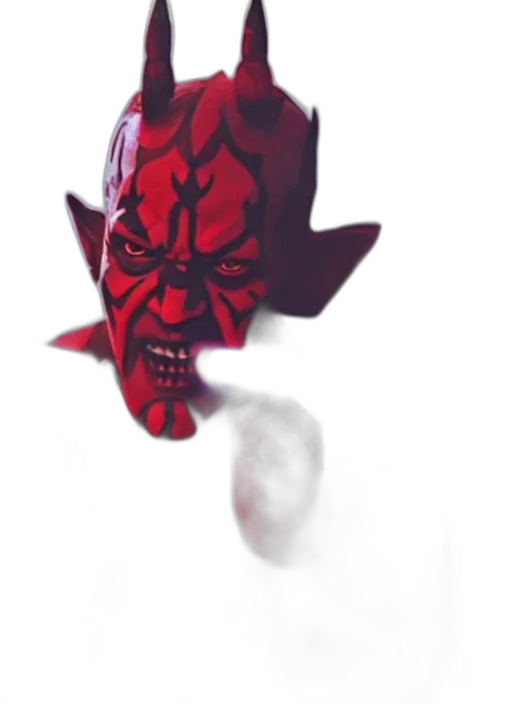 mask, staff, face, creature transparent PNG cut-out