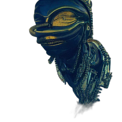 mask, robot, creature, animal, concept art, 3d render, cyberpunk, photorealistic transparent PNG cut-out