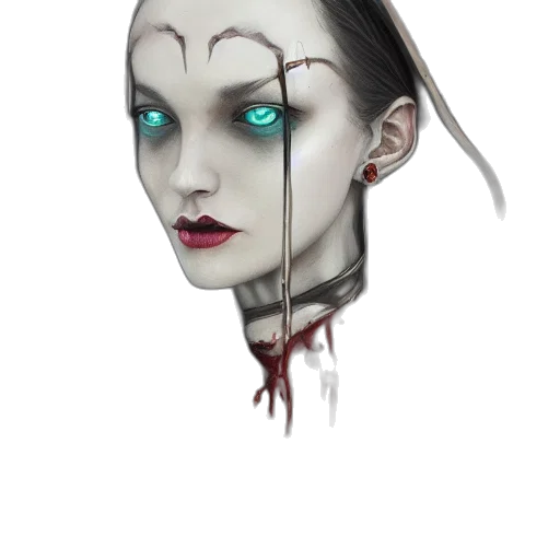 face, mask, creature, concept art transparent PNG cut-out