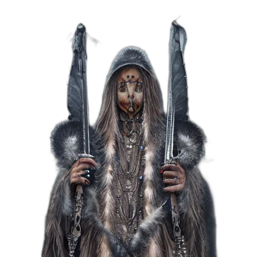 creature, staff, animal, mask transparent PNG cut-out