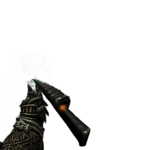 weapon, sword, staff, mask, 3d render, concept art, fantasy art, photorealistic transparent PNG cut-out