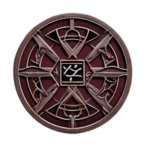jewelry, 3d render, runic, symbol, attracting, luck, masterpiece, rendered transparent PNG cut-out