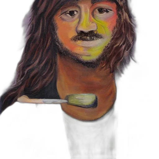 face, mask, staff, hair, watercolor, oil painting, photorealistic, fantasy art transparent PNG cut-out