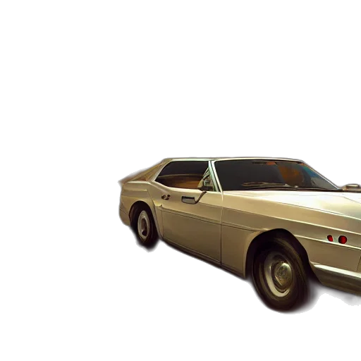 car, 3d render, photorealistic, concept art, earth tones, screenshot, gta, san transparent PNG cut-out