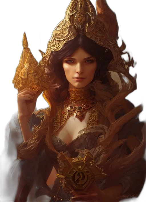 crown, jewelry, staff, sword, fantasy art, concept art, photorealistic, oil painting transparent PNG cut-out