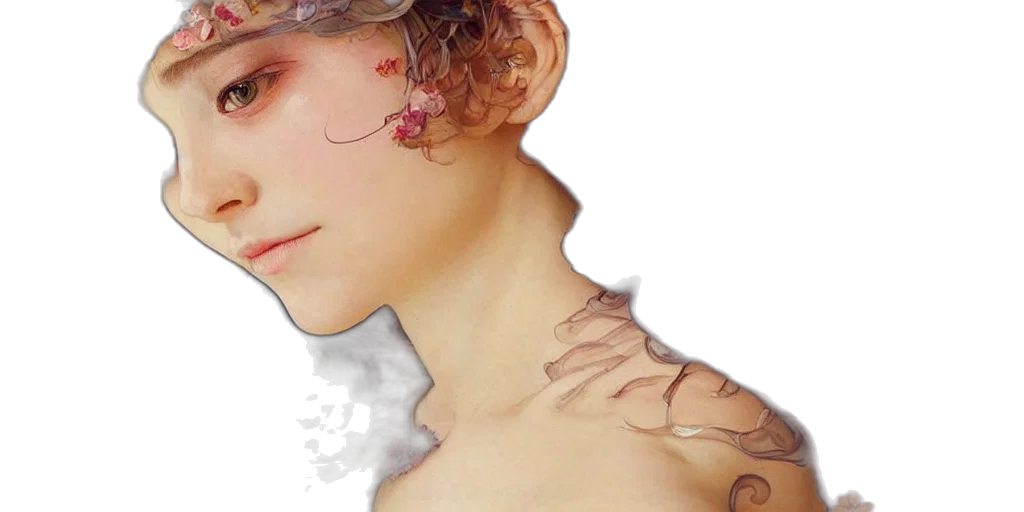 face, jewelry, dragon, photorealistic transparent PNG cut-out