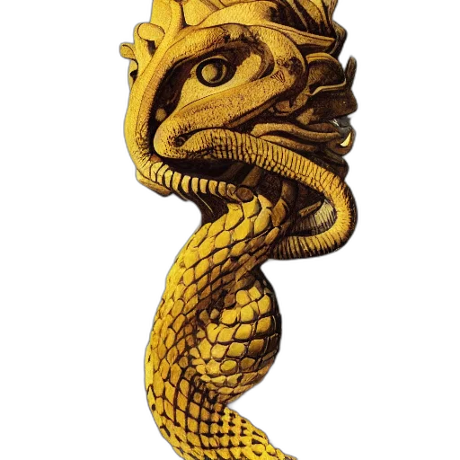 mask, dragon, crown, staff transparent PNG cut-out