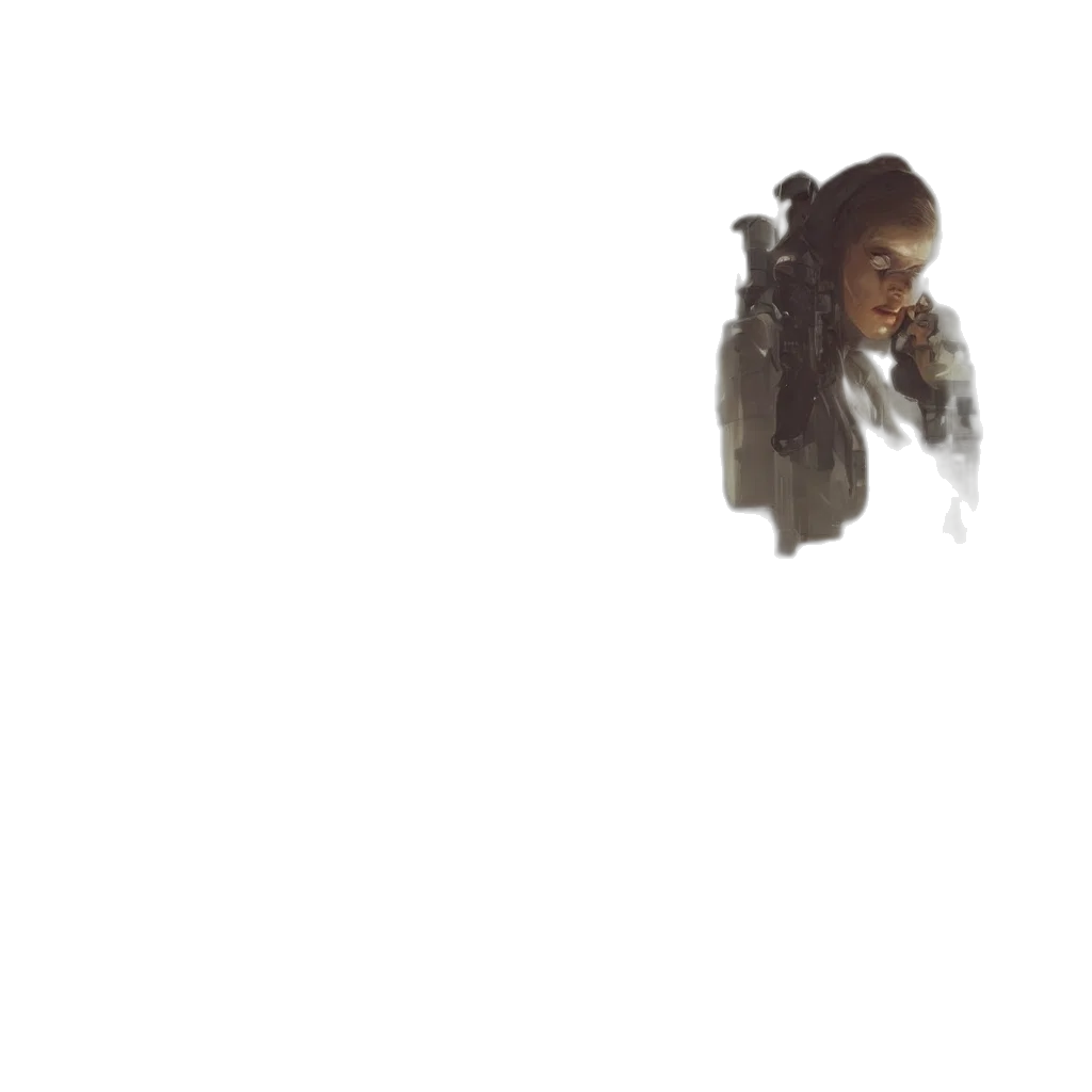 weapon, staff, face, robot transparent PNG cut-out