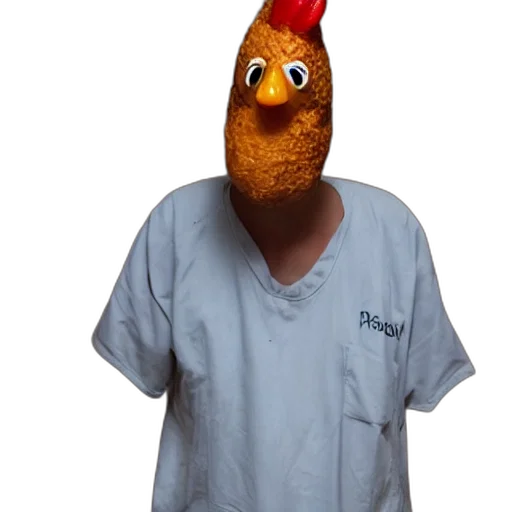 staff, animal, mask, hat, 3d render, concept art, photorealistic, prisoner transparent PNG cut-out