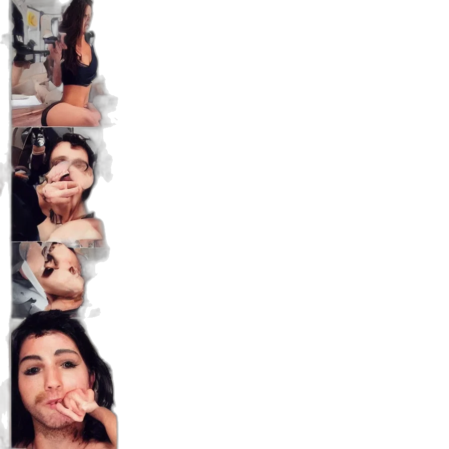 face, dress, creature, insta, influencer, promotes, shit transparent PNG cut-out