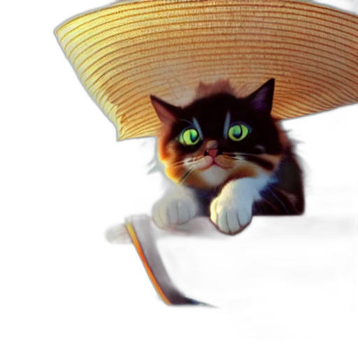 hat, umbrella, animal, staff transparent PNG cut-out