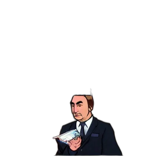 staff, jacket, cartoon, pixel art, comic book art, concept art, saul, goodman transparent PNG cut-out