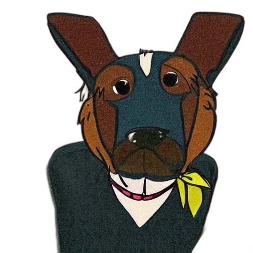 jacket, staff, animal, cartoon transparent PNG cut-out