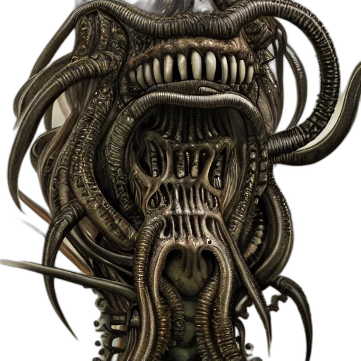 creature, mask, hair, animal, concept art, 3d render, fantasy art, comic book art transparent PNG cut-out