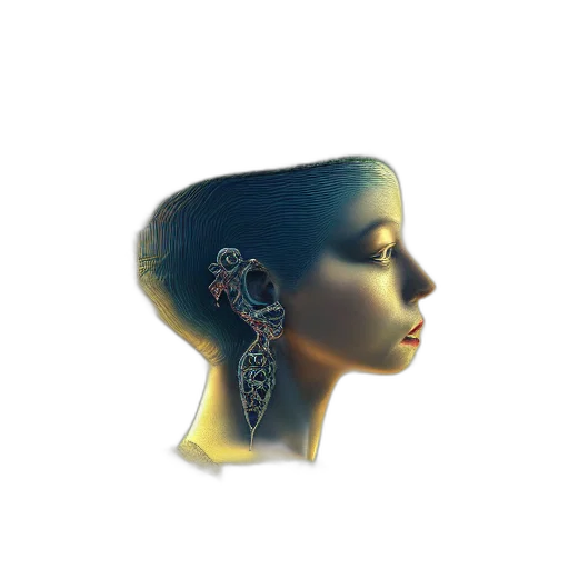 jewelry, crown, face, staff, photorealistic, concept art, 3d render, fantasy art transparent PNG cut-out