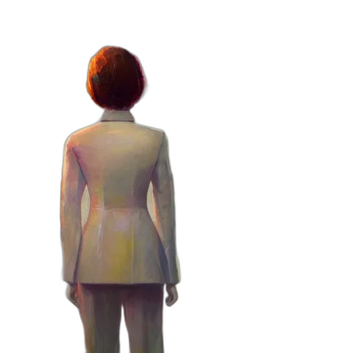 dress, jacket, robot, staff, concept art, 3d render, pixel art, photorealistic transparent PNG cut-out
