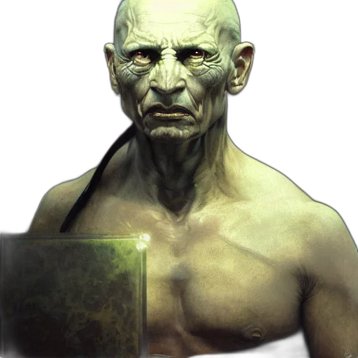 face, creature, mask, staff transparent PNG cut-out